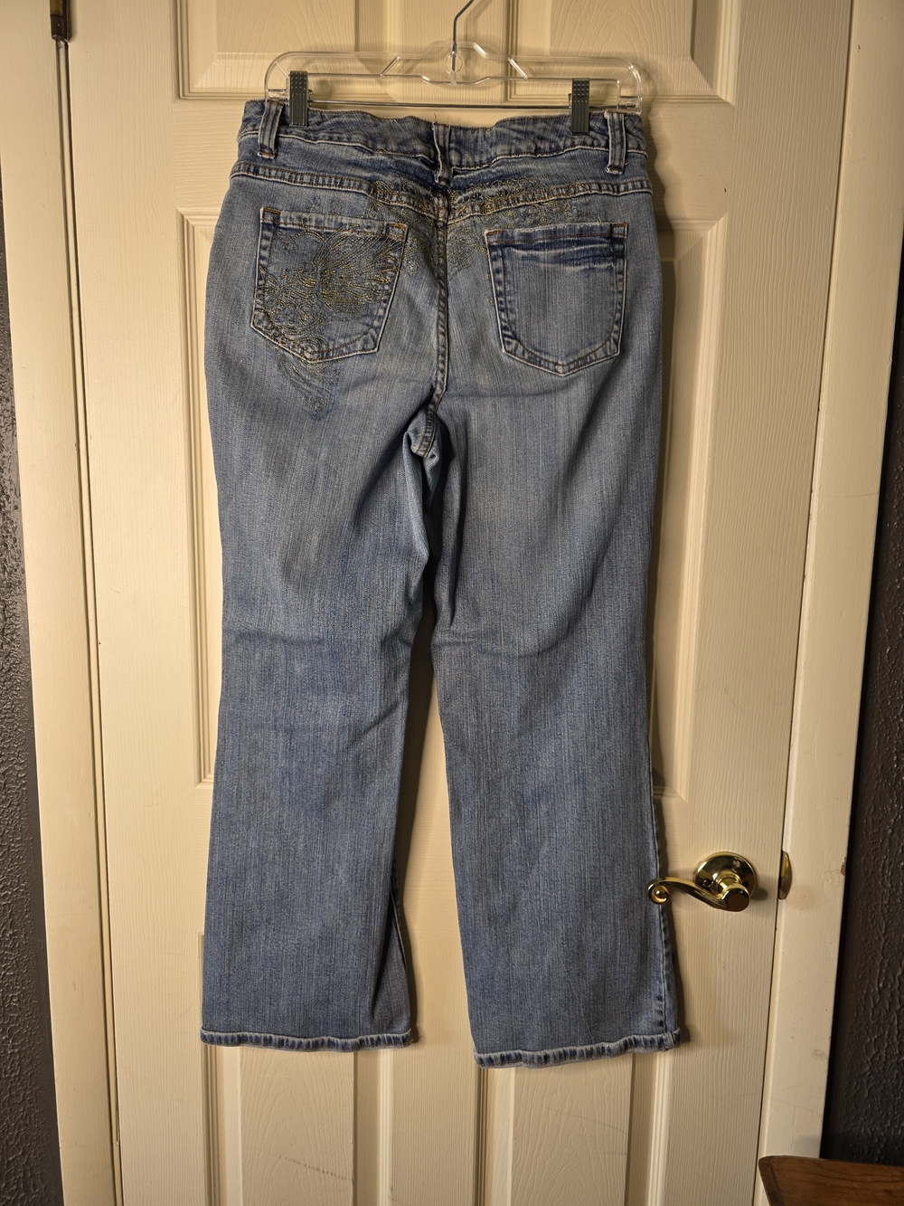 Venezia Embroidered Phoenix Bootcut Jeans Light Wash 14